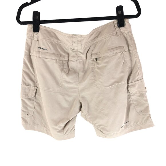Columbia Womens Sandy River Cargo Shorts Nylon Beige 8 - Picture 2 of 5
